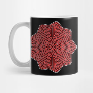 Red And Black Optical Decorative Pattern Mug